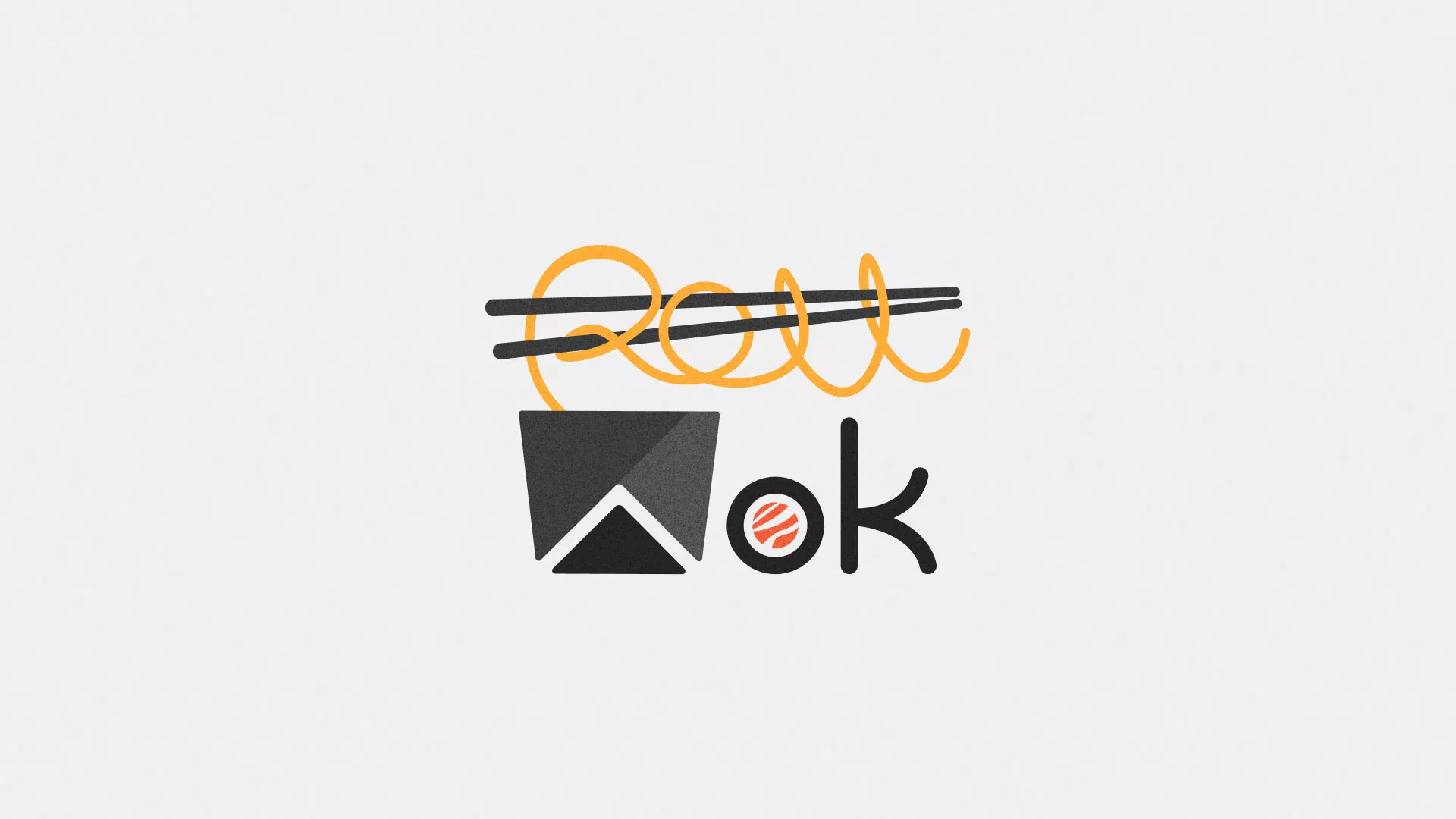 Разработка логотипа суши-бара «Roll Wok Club» в Орехово-Зуево