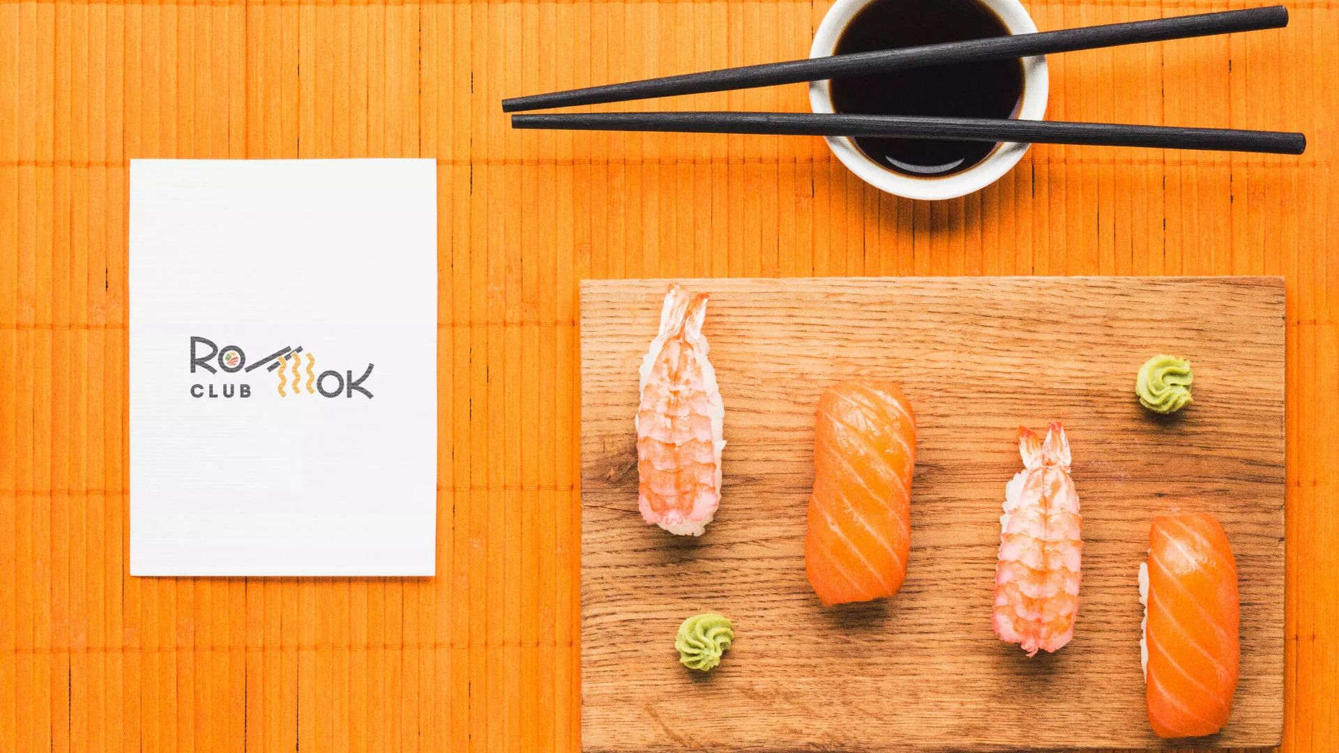 Создание логотипа суши-бара «Roll Wok Club» в Орехово-Зуево