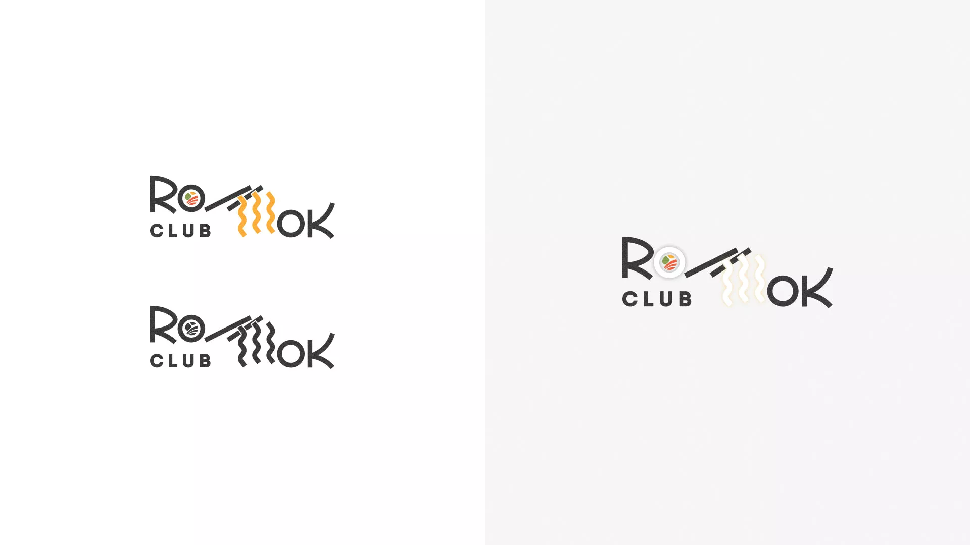 Создание логотипа суши-бара «Roll Wok Club» в Орехово-Зуево